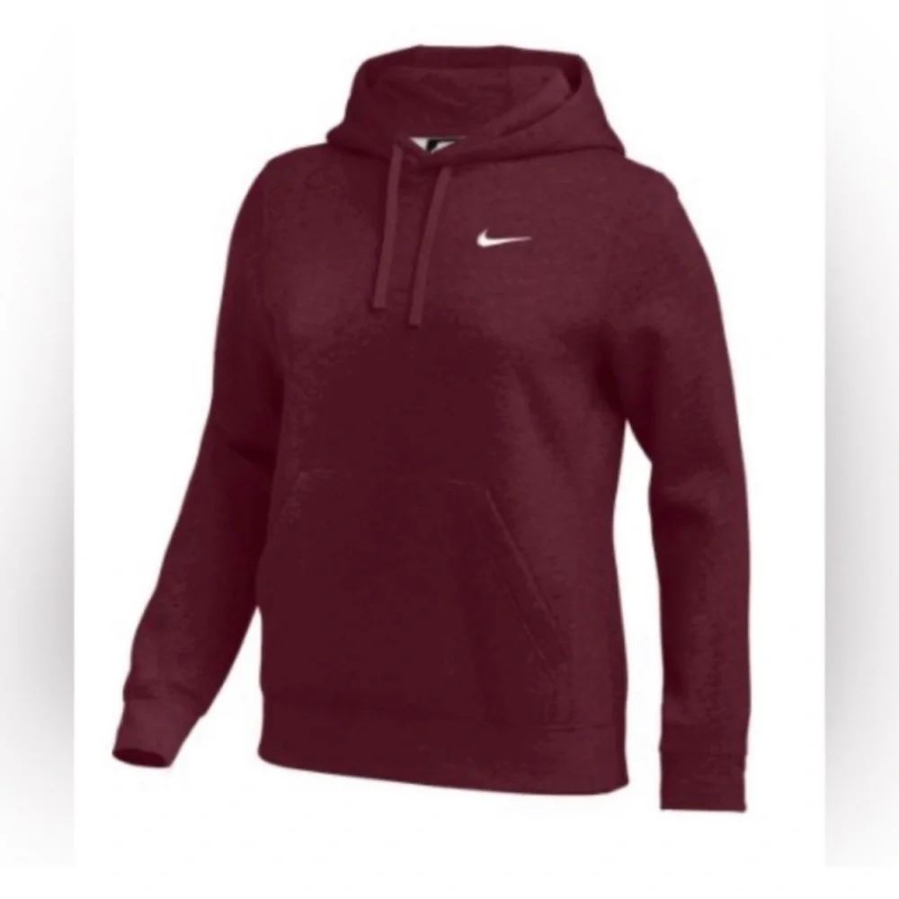 NWT Nike Dark Maroon Team Club Pullover Hoodie Sweatshirt Size Large